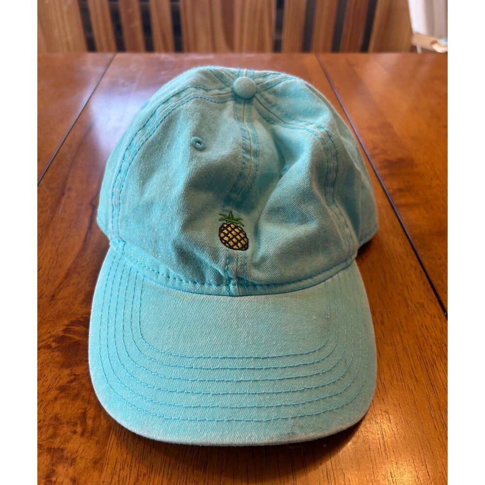 Light Blue Pineapple Embroidered Adjustable Baseball Cap